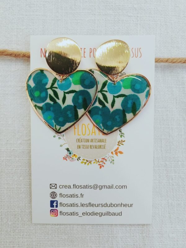 Boucles d'oreilles cœur Liberty