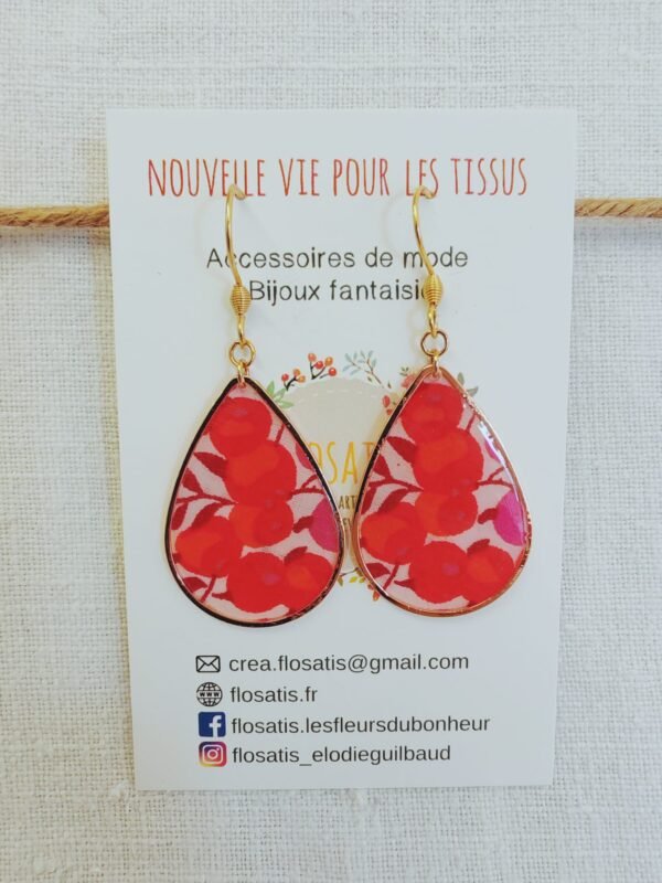 Boucles d'oreilles gouttes Liberty