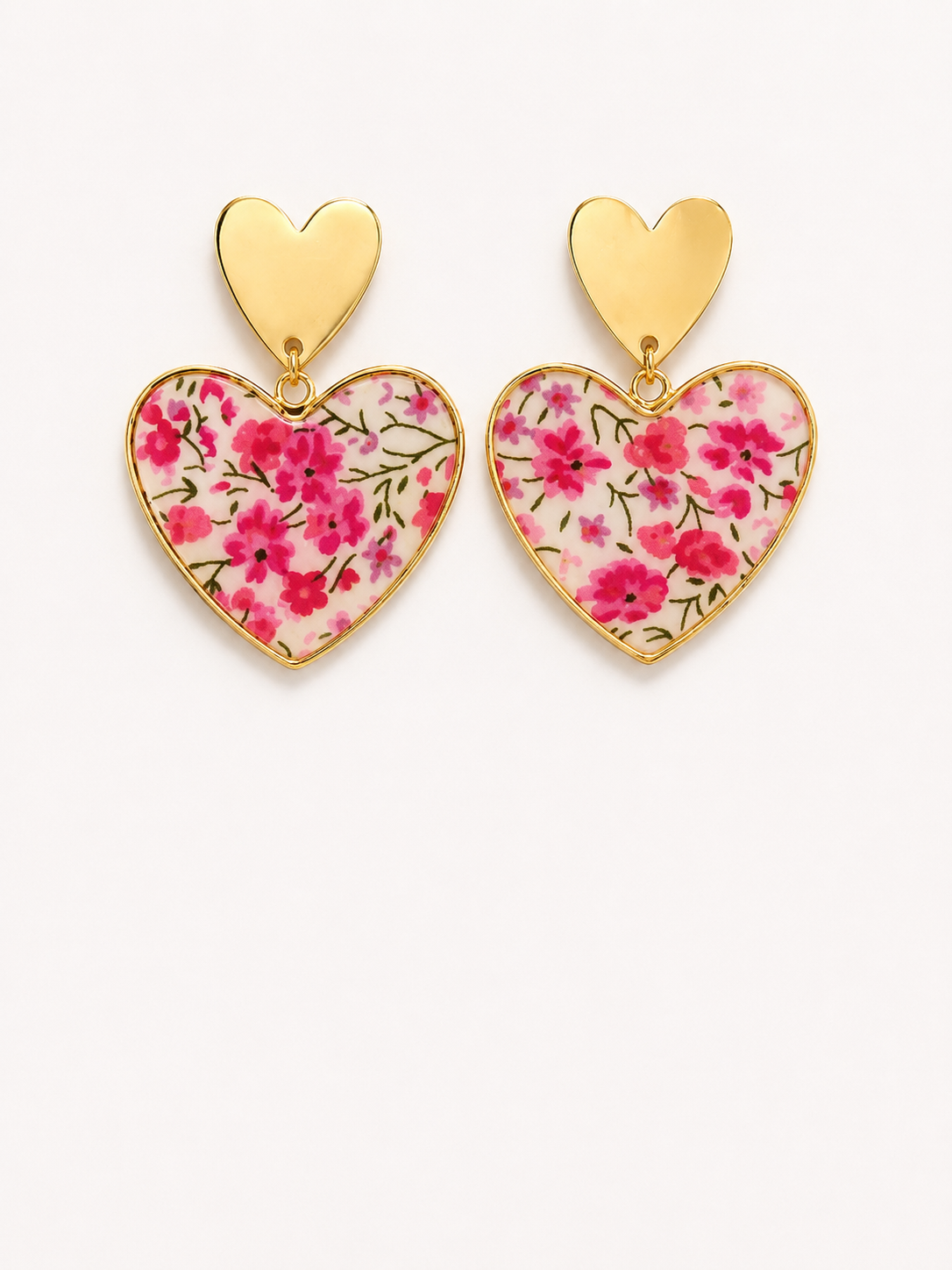 Boucles d'oreilles cœurs Liberty