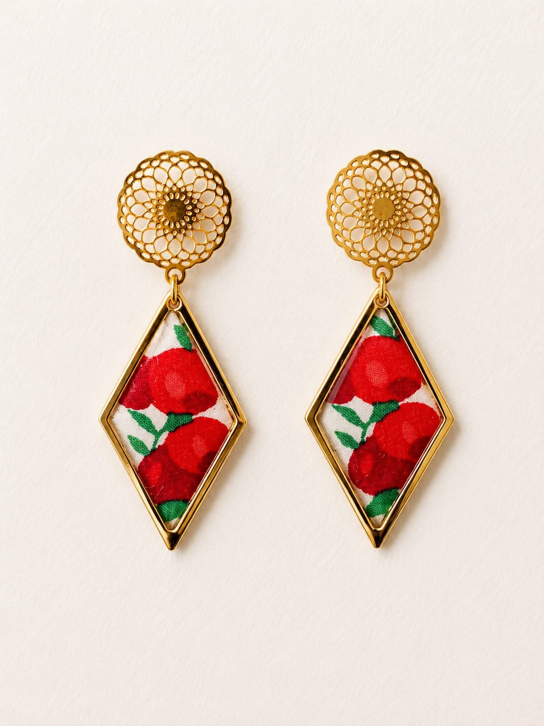 Boucles d'oreilles losange Liberty