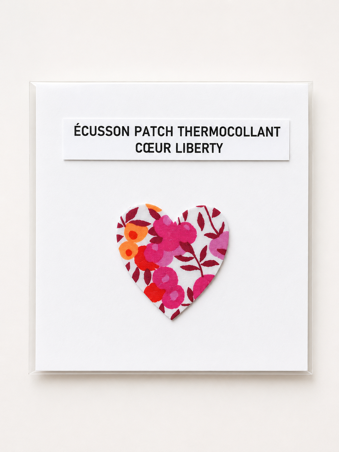 Ecusson patch mini cœur thermocollant textile Liberty