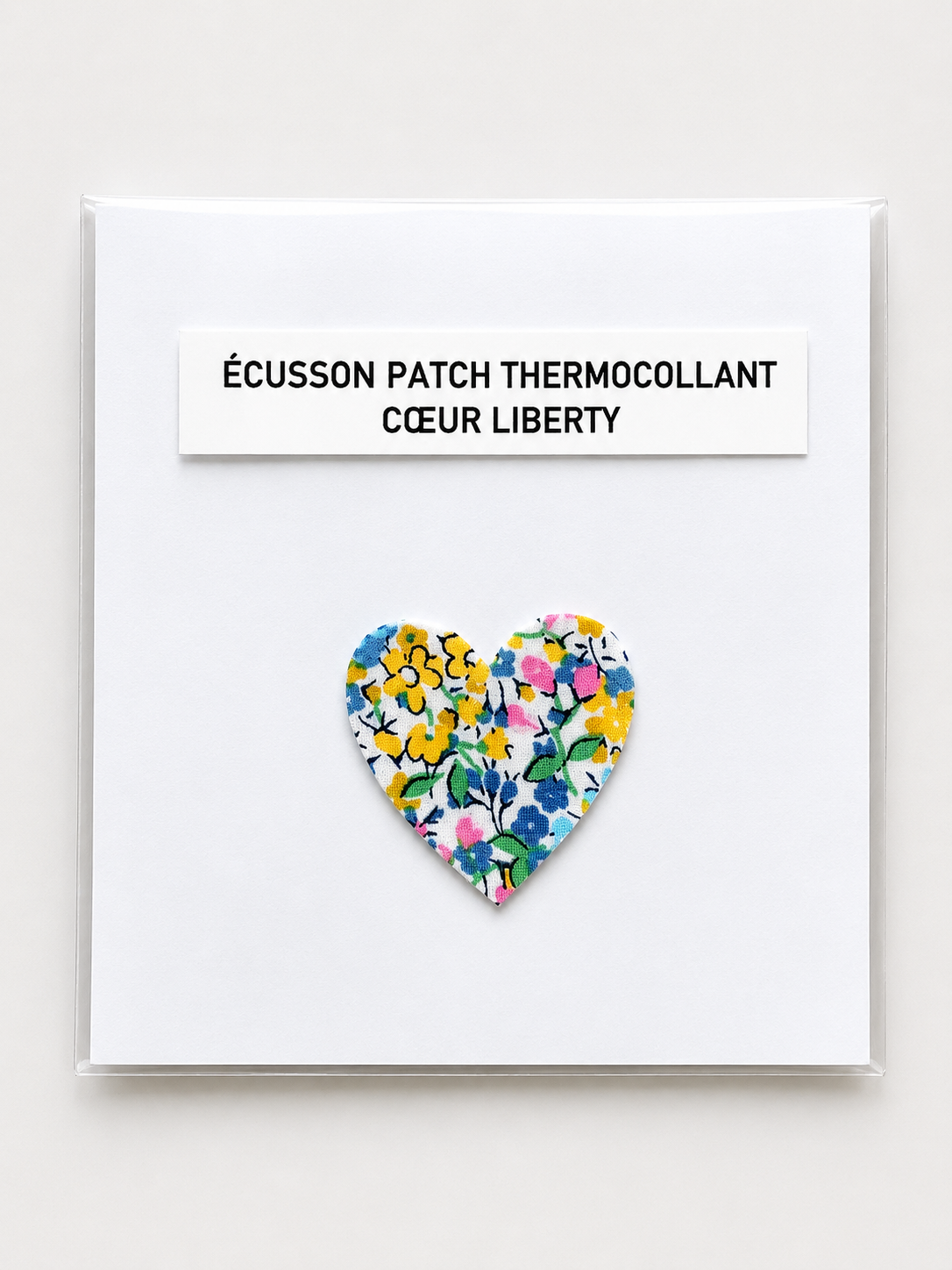 Ecusson patch mini cœur thermocollant textile Liberty