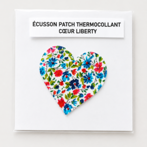 Ecusson patch maxi cœur thermocollant textile Liberty