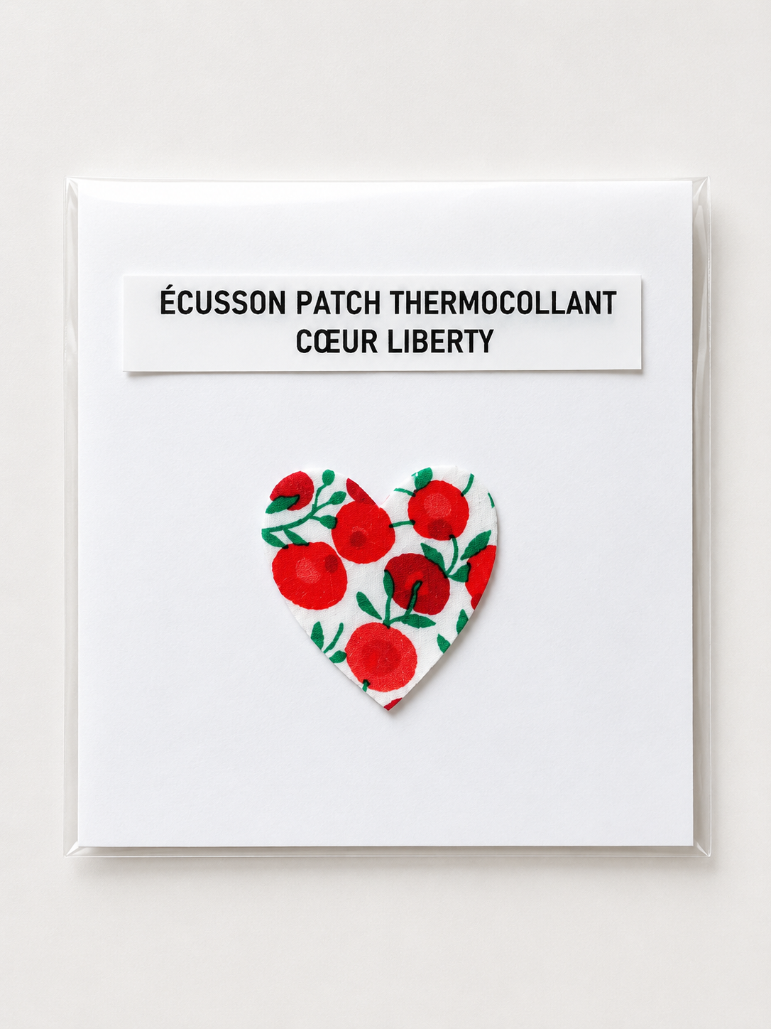 Ecusson patch mini cœur thermocollant textile Liberty – Image 2