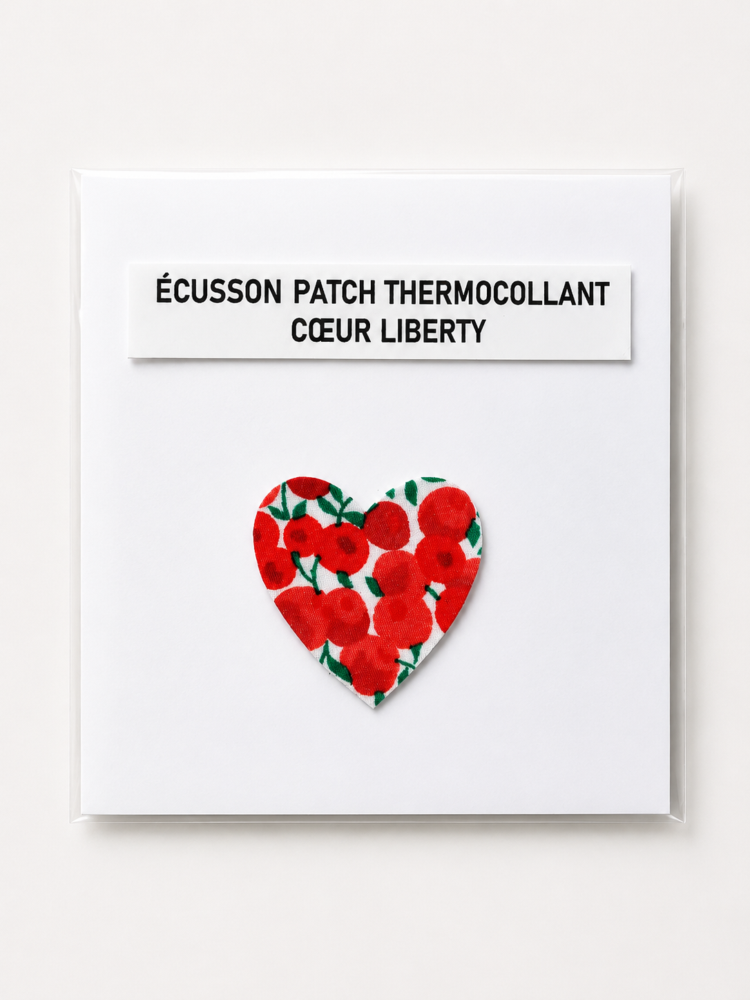 Ecusson patch mini cœur thermocollant textile Liberty