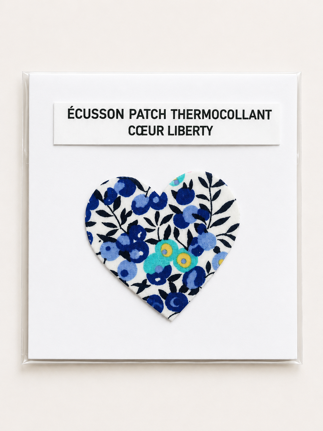 Ecusson patch maxi cœur thermocollant textile Liberty