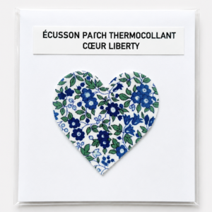 Ecusson patch maxi cœur thermocollant textile Liberty