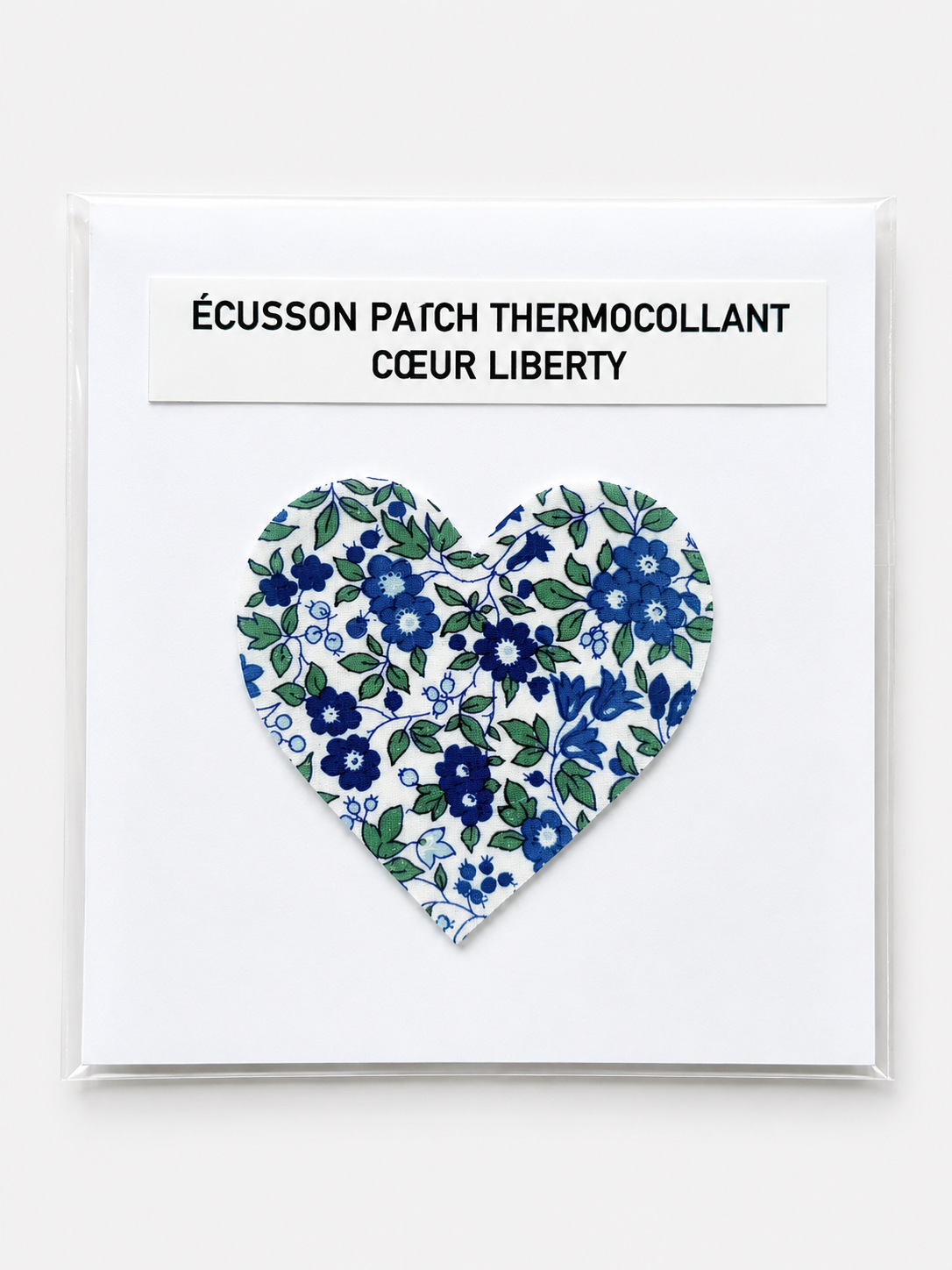Ecusson patch maxi cœur thermocollant textile Liberty