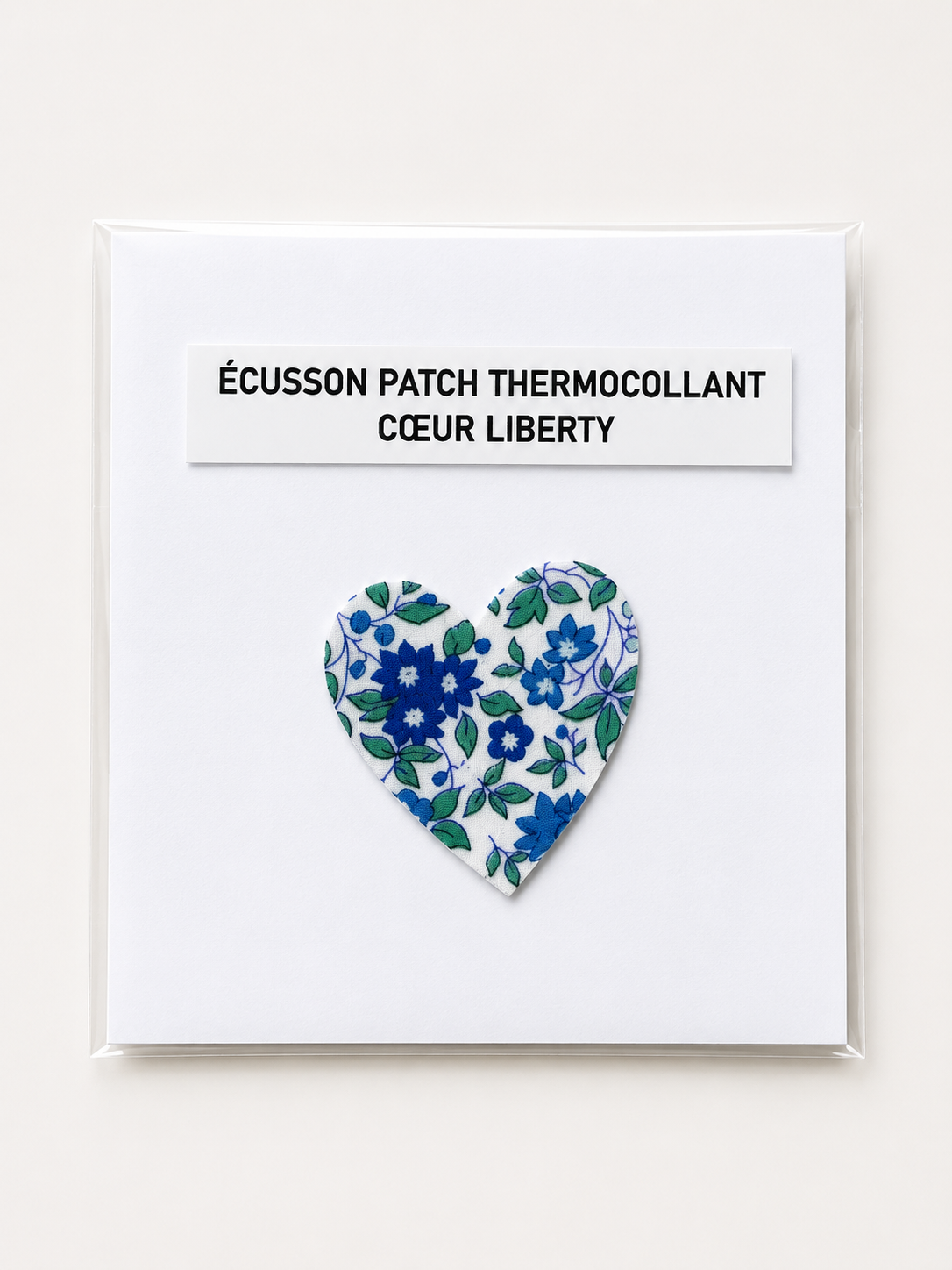 Ecusson patch mini cœur thermocollant textile Liberty