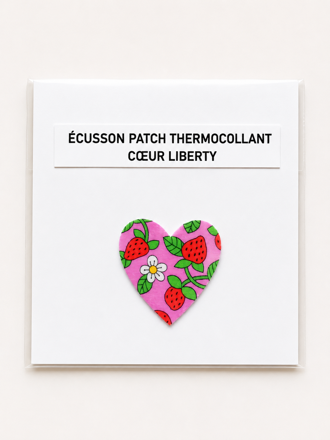 Ecusson patch mini cœur thermocollant textile Liberty