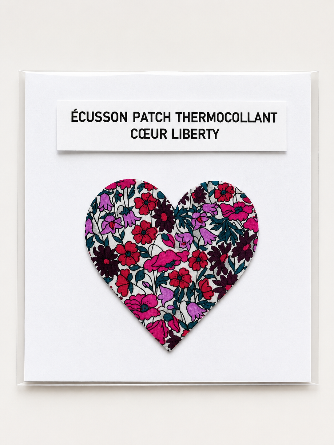 Ecusson patch maxi cœur thermocollant textile Liberty
