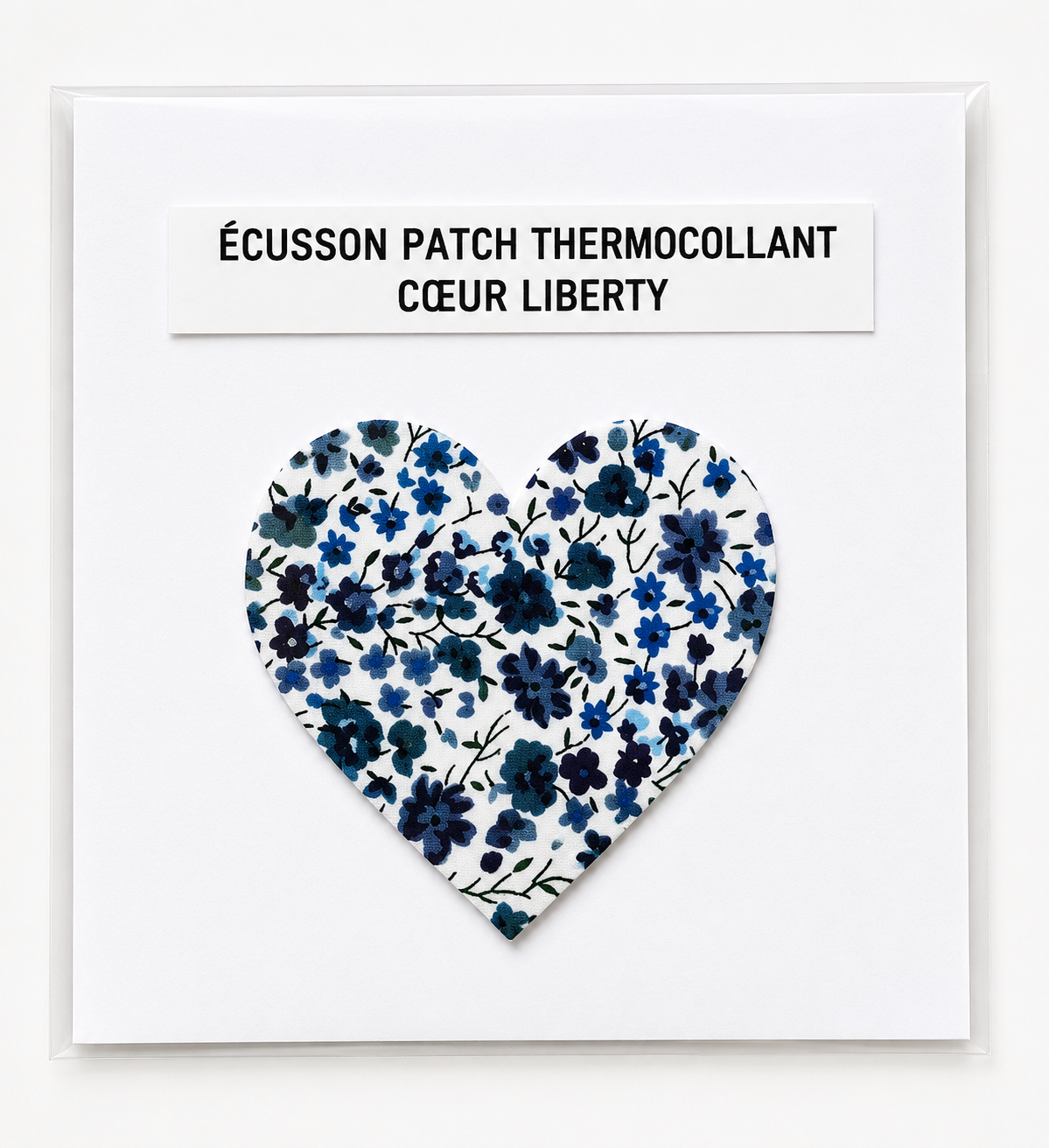 Ecusson patch maxi cœur thermocollant textile Liberty