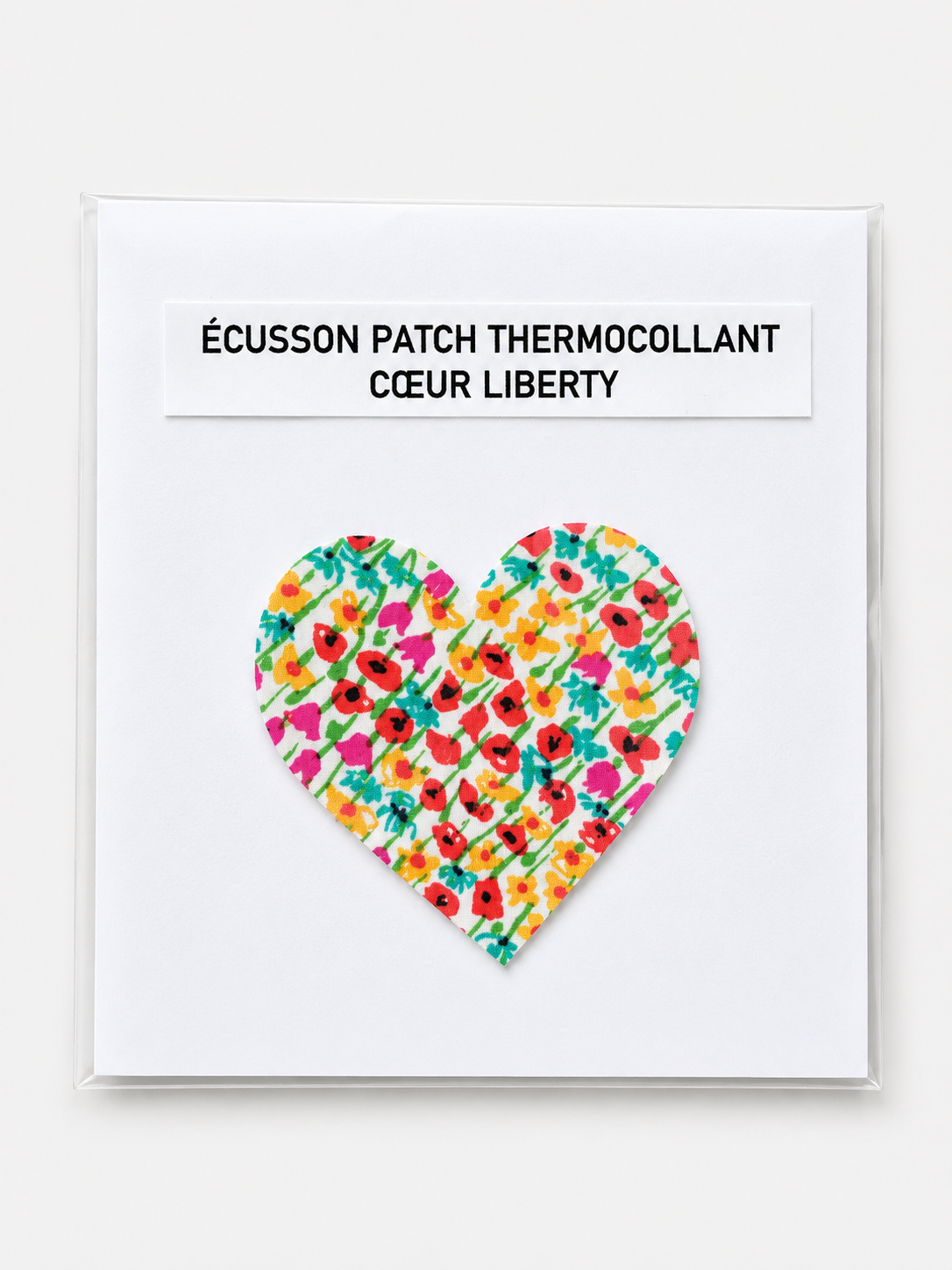 Ecusson patch maxi cœur thermocollant textile Liberty