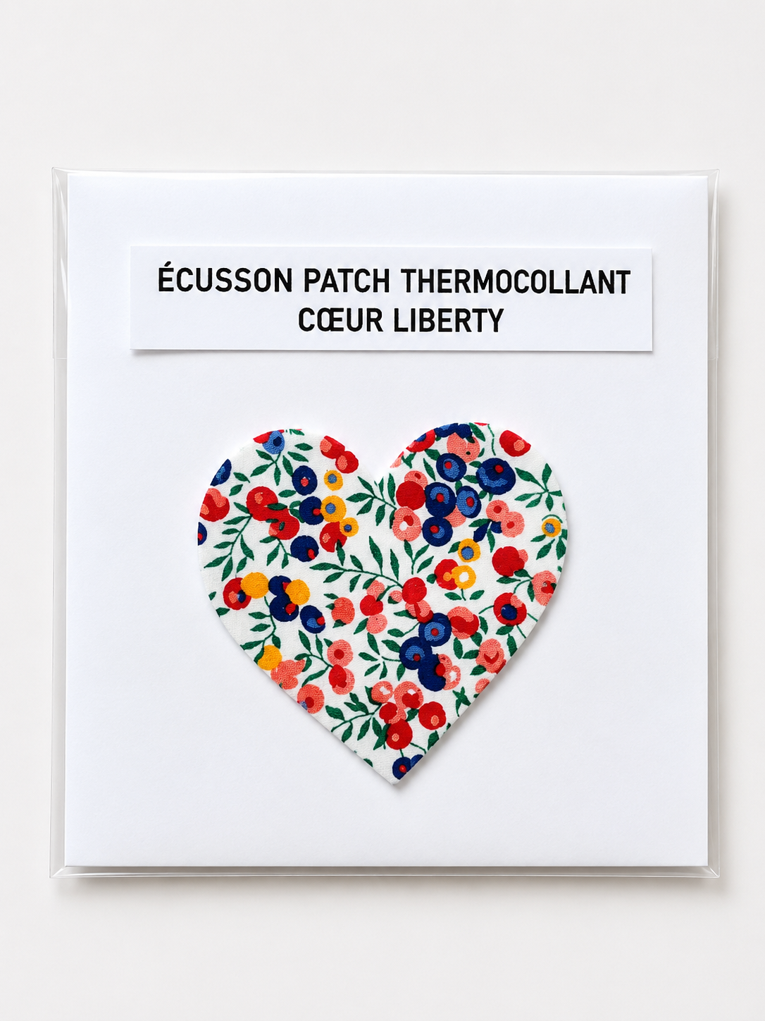 Ecusson patch maxi cœur thermocollant textile Liberty